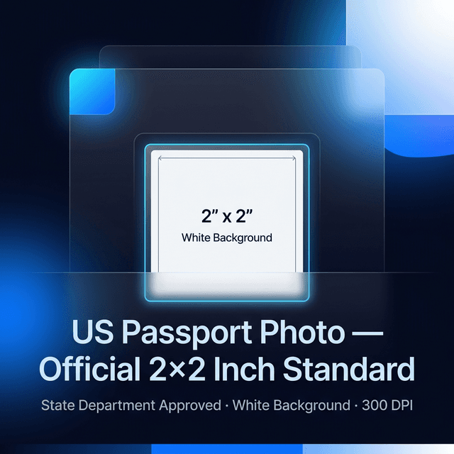 US passport photo maker online — official 2x2 inch white background tool